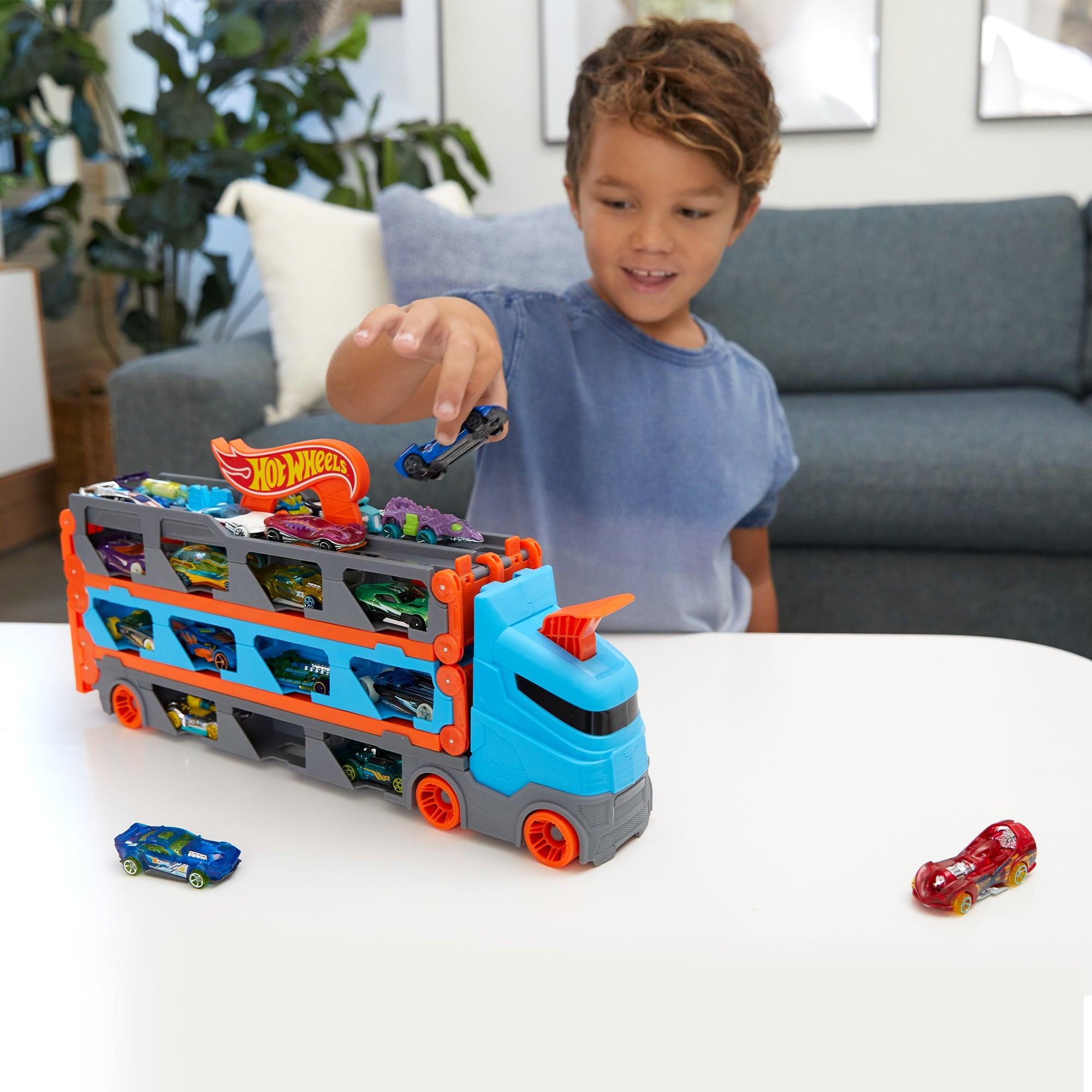 Voir la diapositive 4 : MATTEL Camion Super Transporteur extensible Hot Wheels City