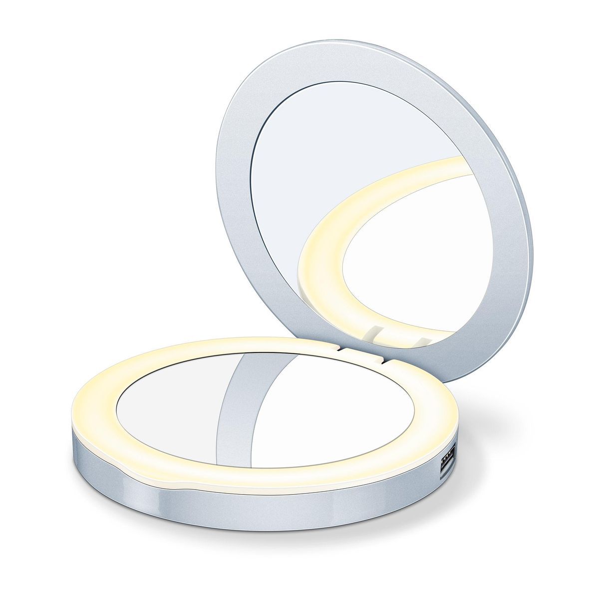 BEURER Miroir cosmétique éclairé Powerbank BS 39 - Blanc