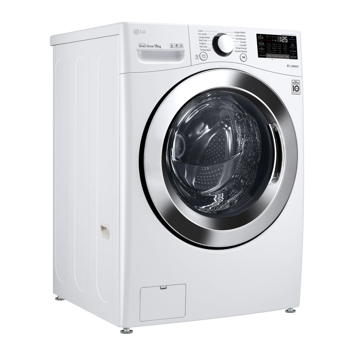 Voir la diapositive 3 : LG Lave linge hublot F51P12WH, 15 kg, 1100 T/min