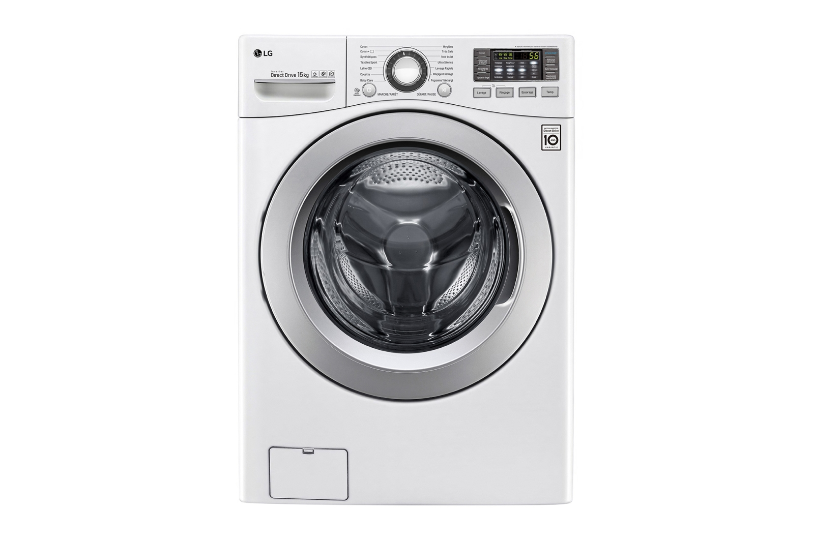 Voir la diapositive 4 : LG Lave linge hublot F51P12WH, 15 kg, 1100 T/min