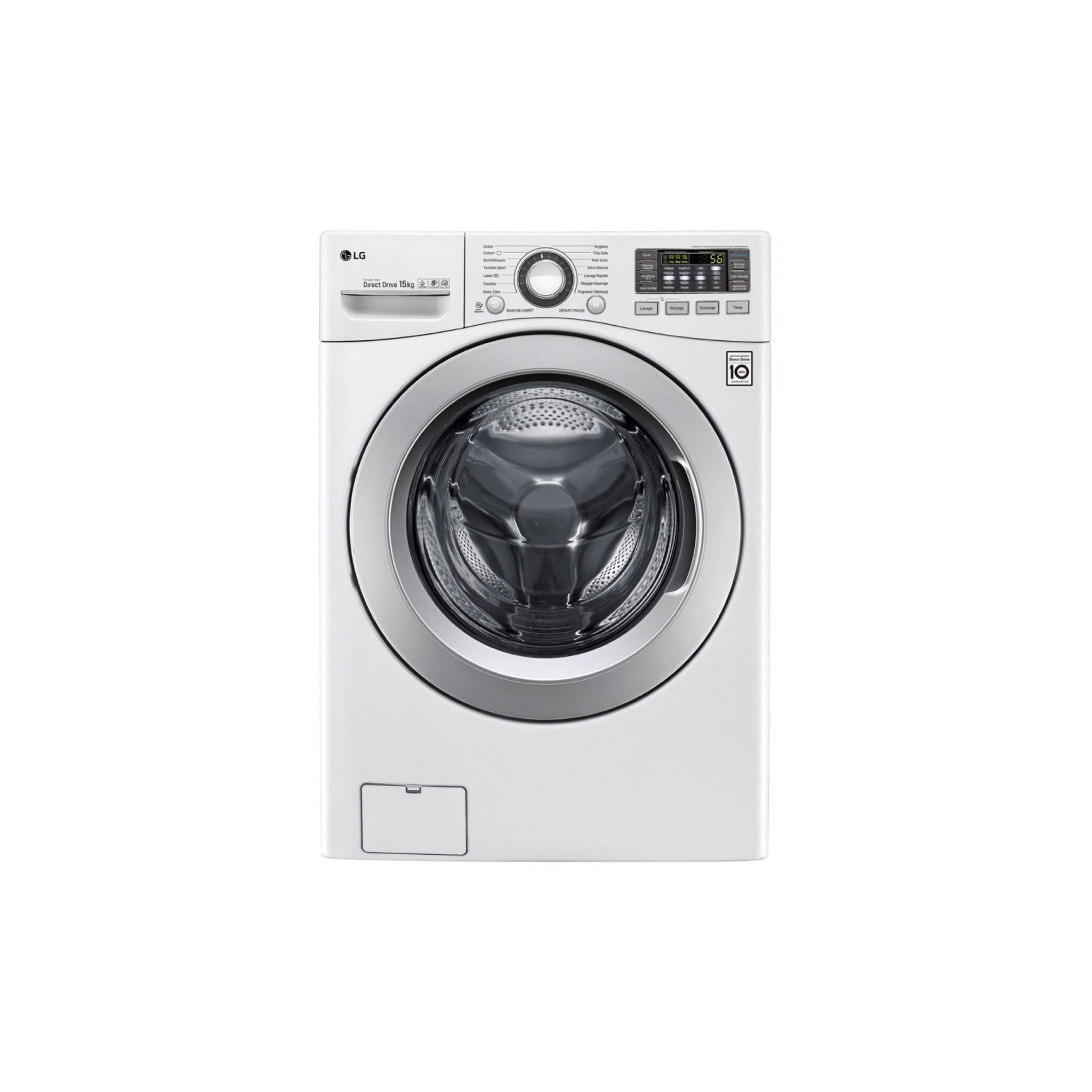 Voir la diapositive 4 : LG Lave linge hublot F51P12WH, 15 kg, 1100 T/min