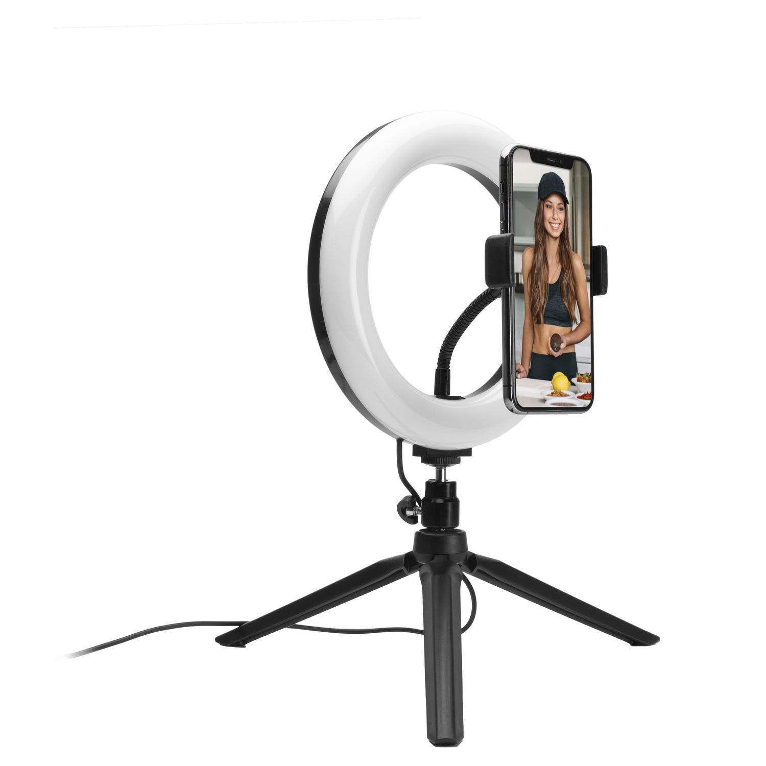 Voir la diapositive 2 : BBC Pack Trépied anneau lumineux vlogger pour smartphone