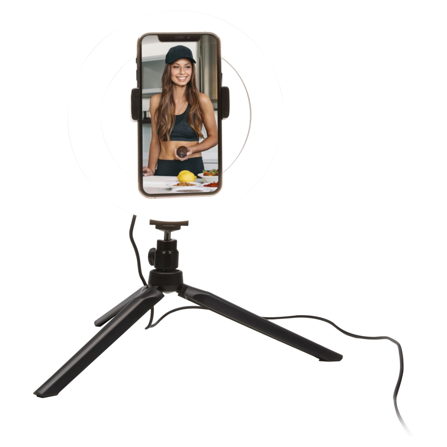 Voir la diapositive 12 : BBC Pack Trépied anneau lumineux vlogger pour smartphone