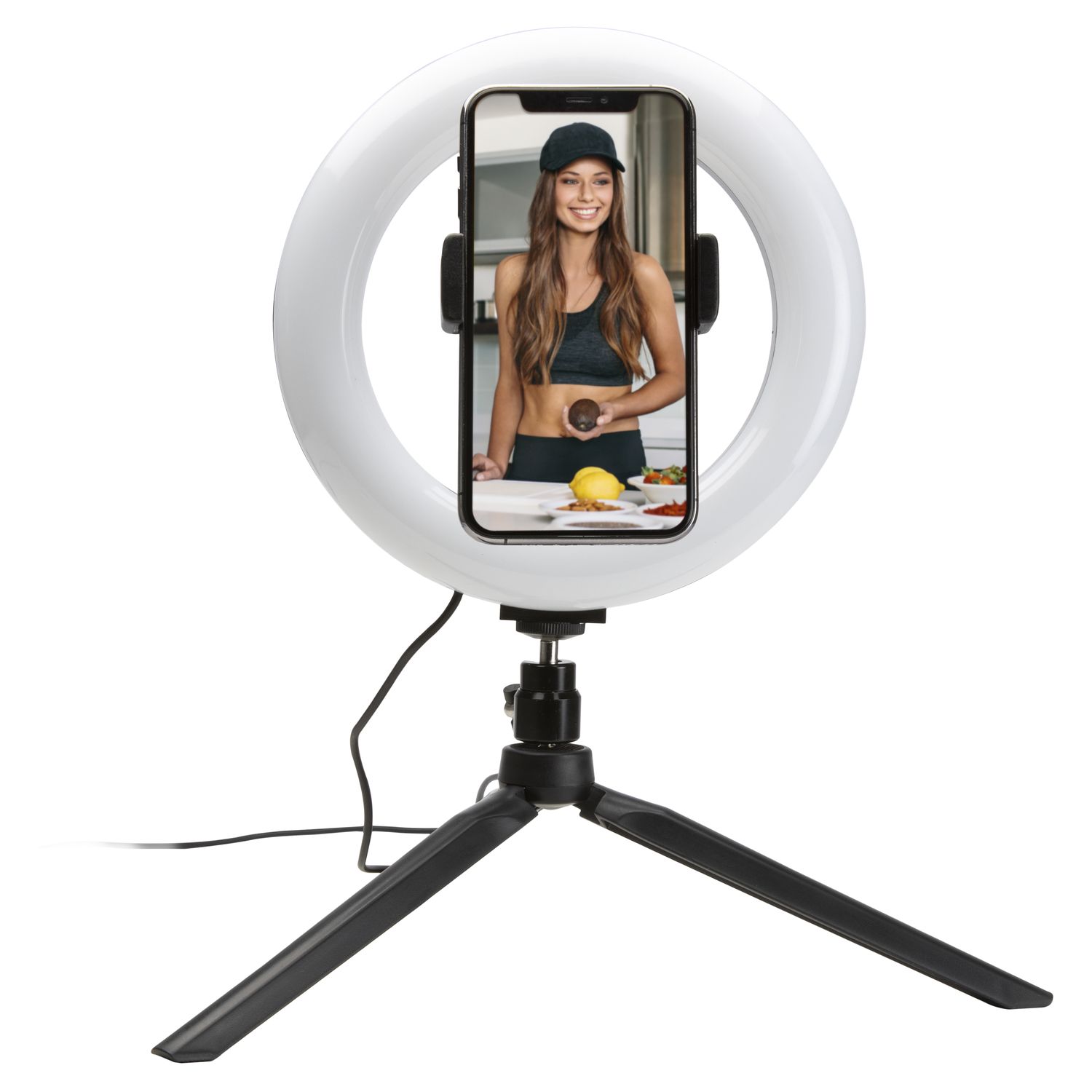 Voir la diapositive 11 : BBC Pack Trépied anneau lumineux vlogger pour smartphone