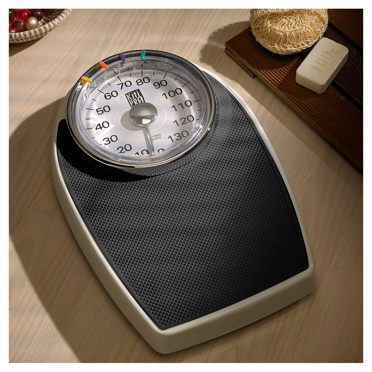 Voir la diapositive 2 : KITIPRO Pèse personne mécanique DOCTOR SCALE - Noir