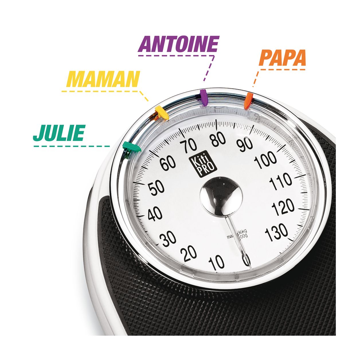 Voir la diapositive 3 : KITIPRO Pèse personne mécanique DOCTOR SCALE - Noir