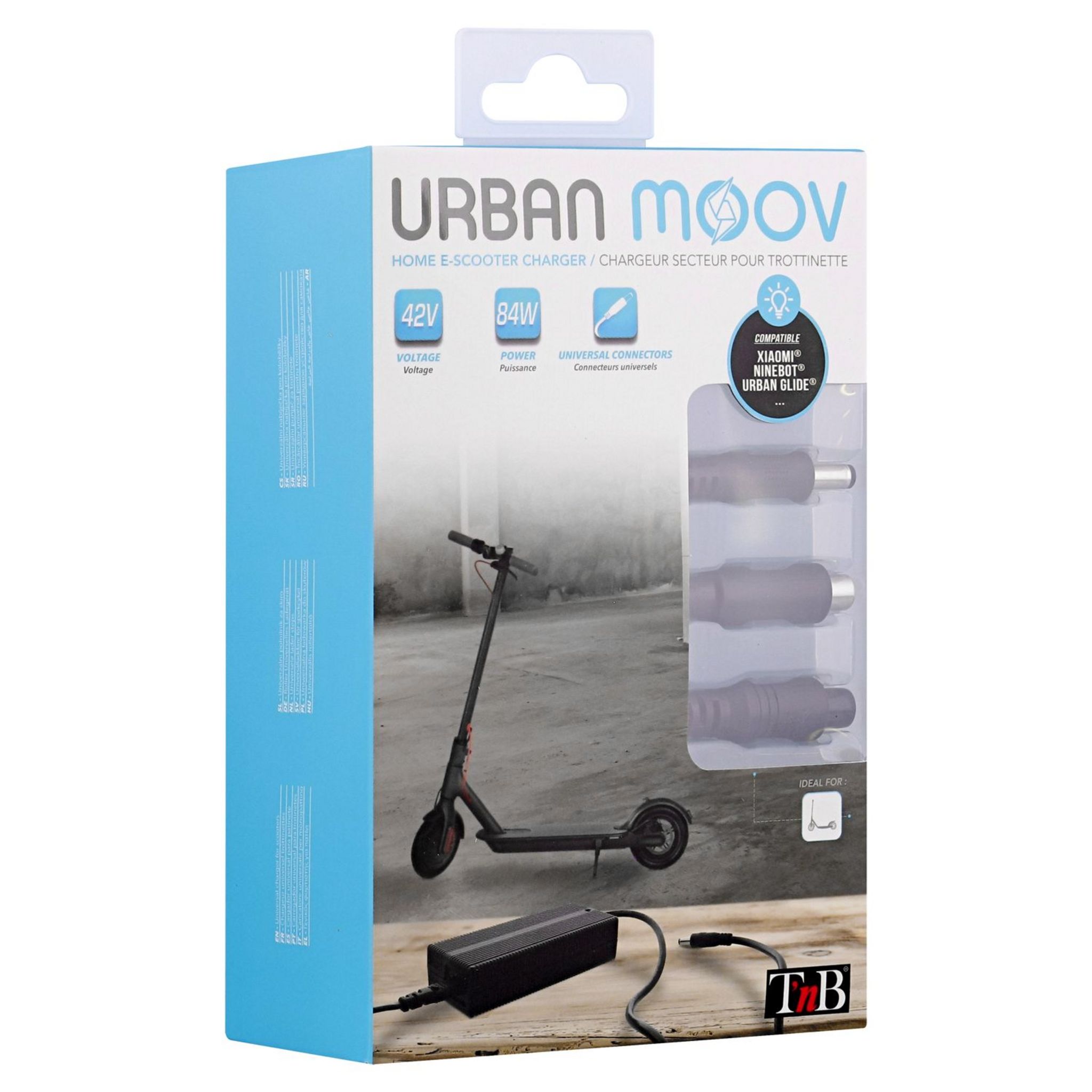 Voir la diapositive 8 : TNB Chargeur universel pour trottinette électrique - Urban Moov - Noir
