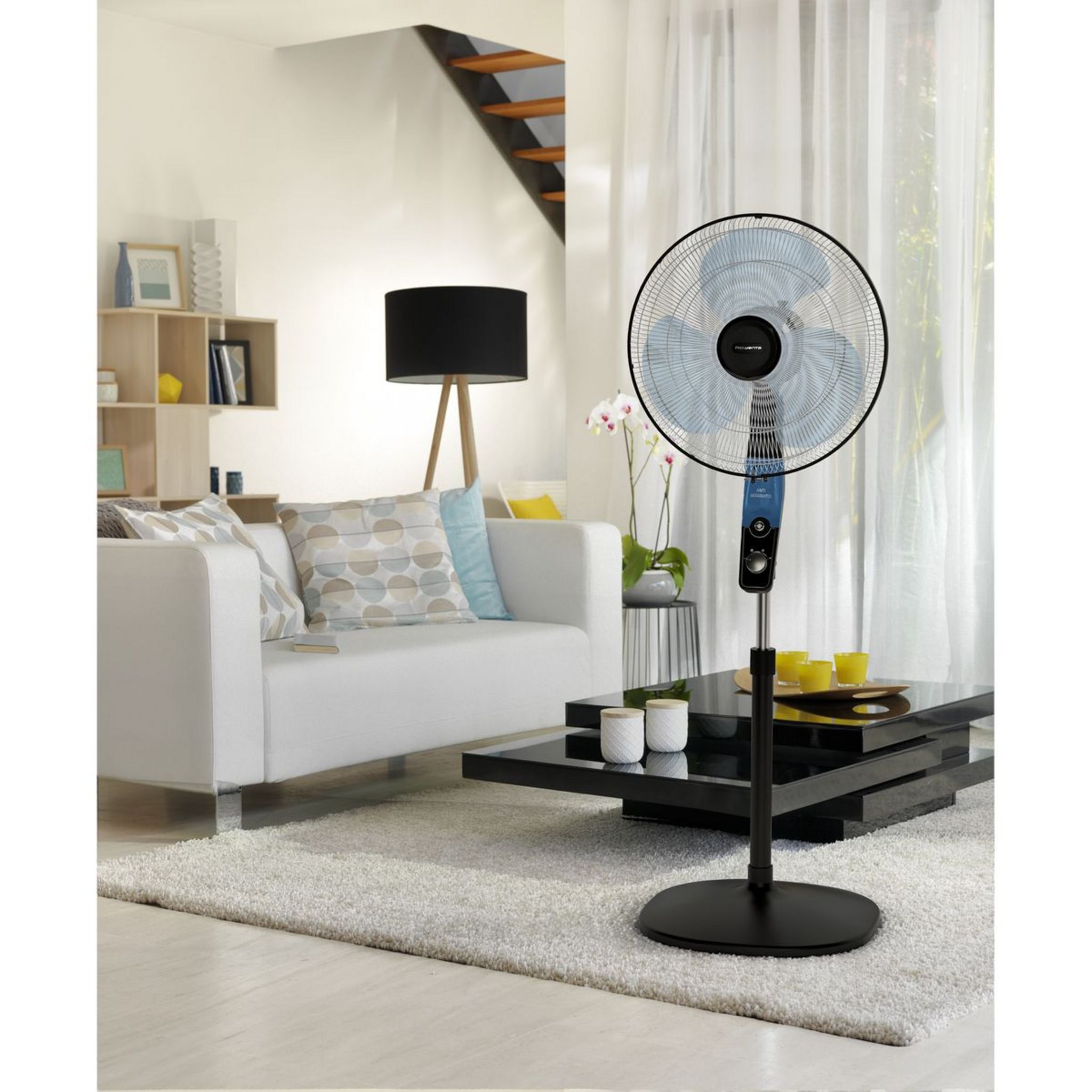 Voir la diapositive 2 : ROWENTA Ventilateur sur pied VU4420FO - Noir