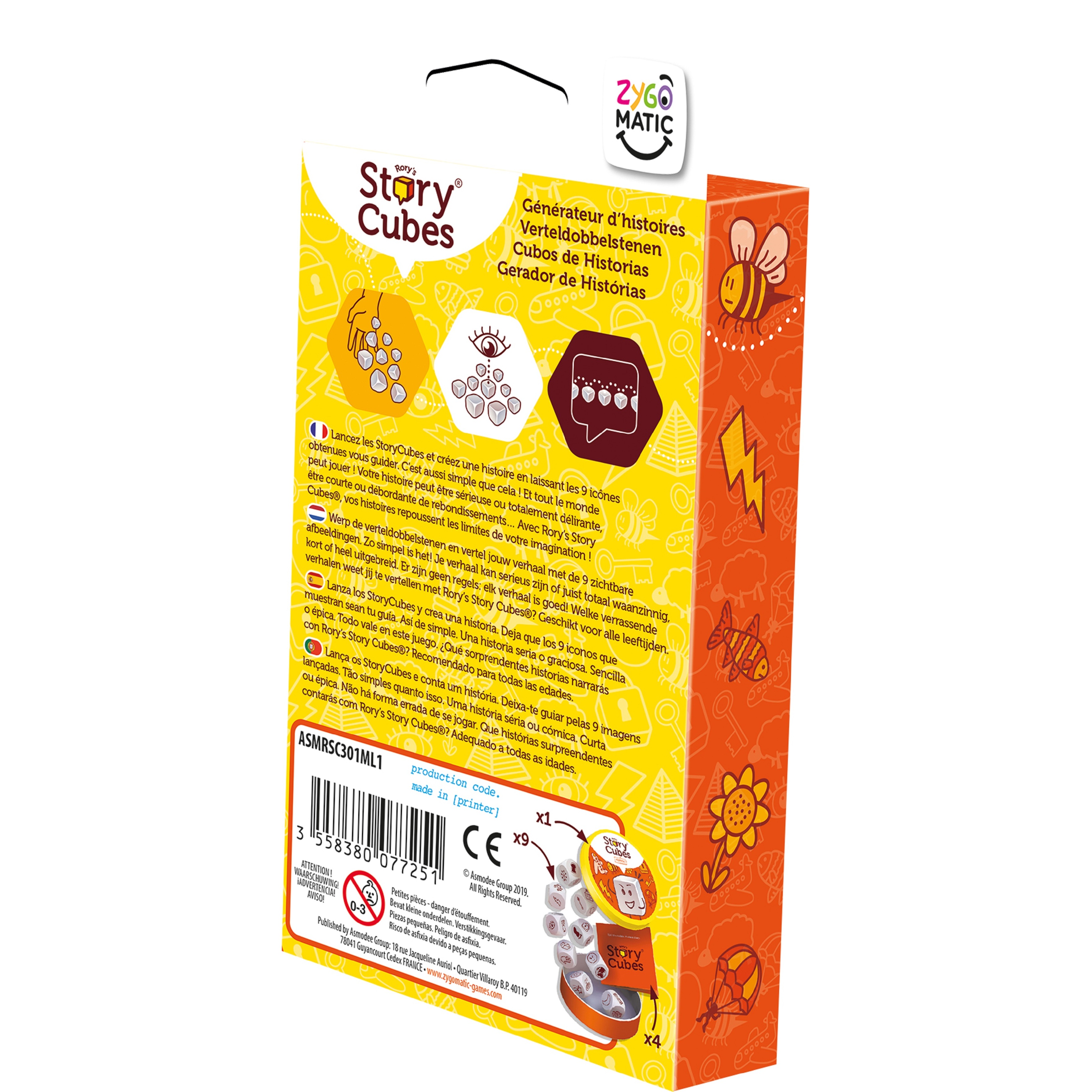 Voir la diapositive 4 : ASMODEE Jeu Rory's Story Cube Classic Blister Eco