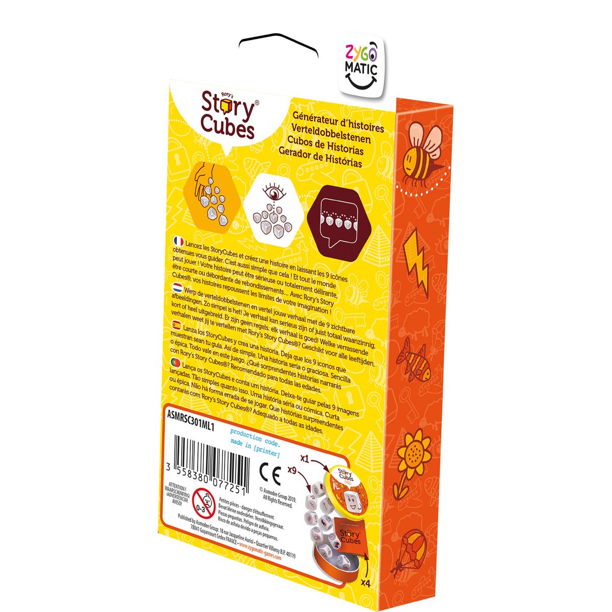 ASMODEE Jeu Rory's Story Cube Classic Blister Eco