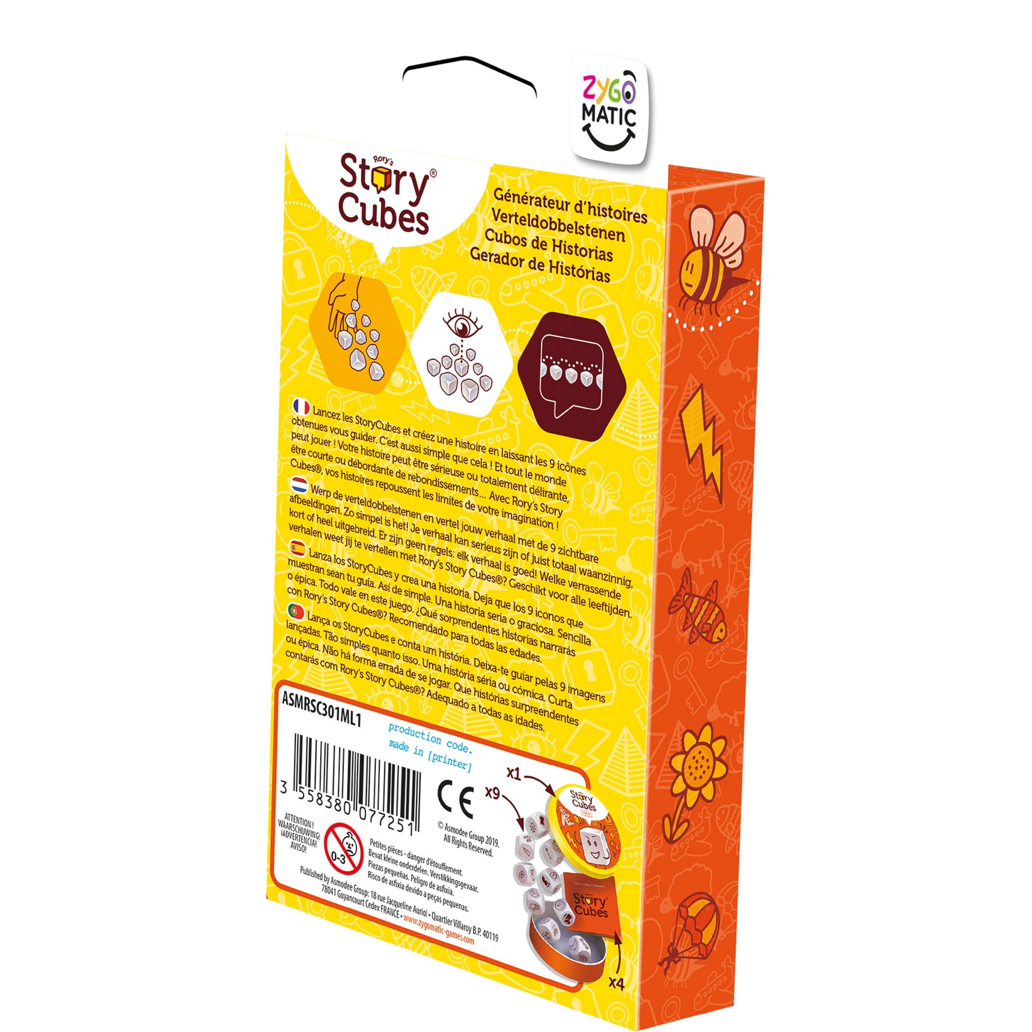 Voir la diapositive 4 : ASMODEE Jeu Rory's Story Cube Classic Blister Eco