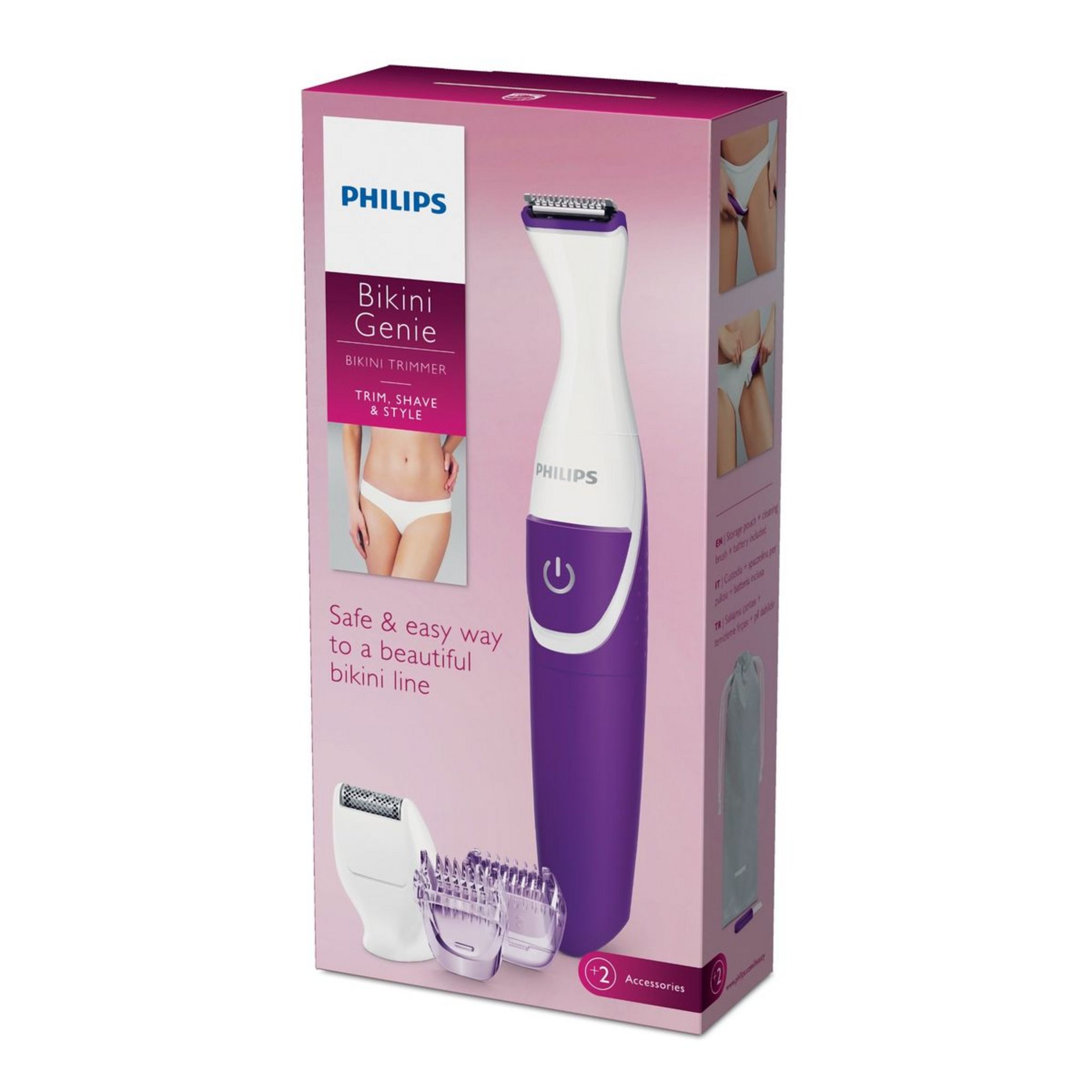 Voir la diapositive 5 : PHILIPS Tondeuse bikini BRT383/15 - Violet