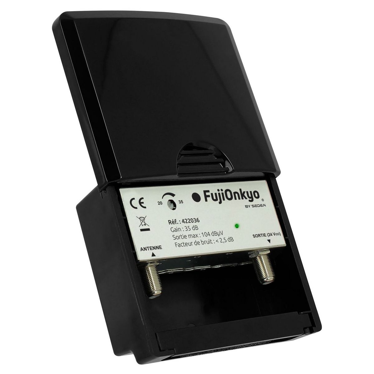 FUJIONKYO Kit amplificateur 35 dB + alimentation 24 Volts 2 sorties