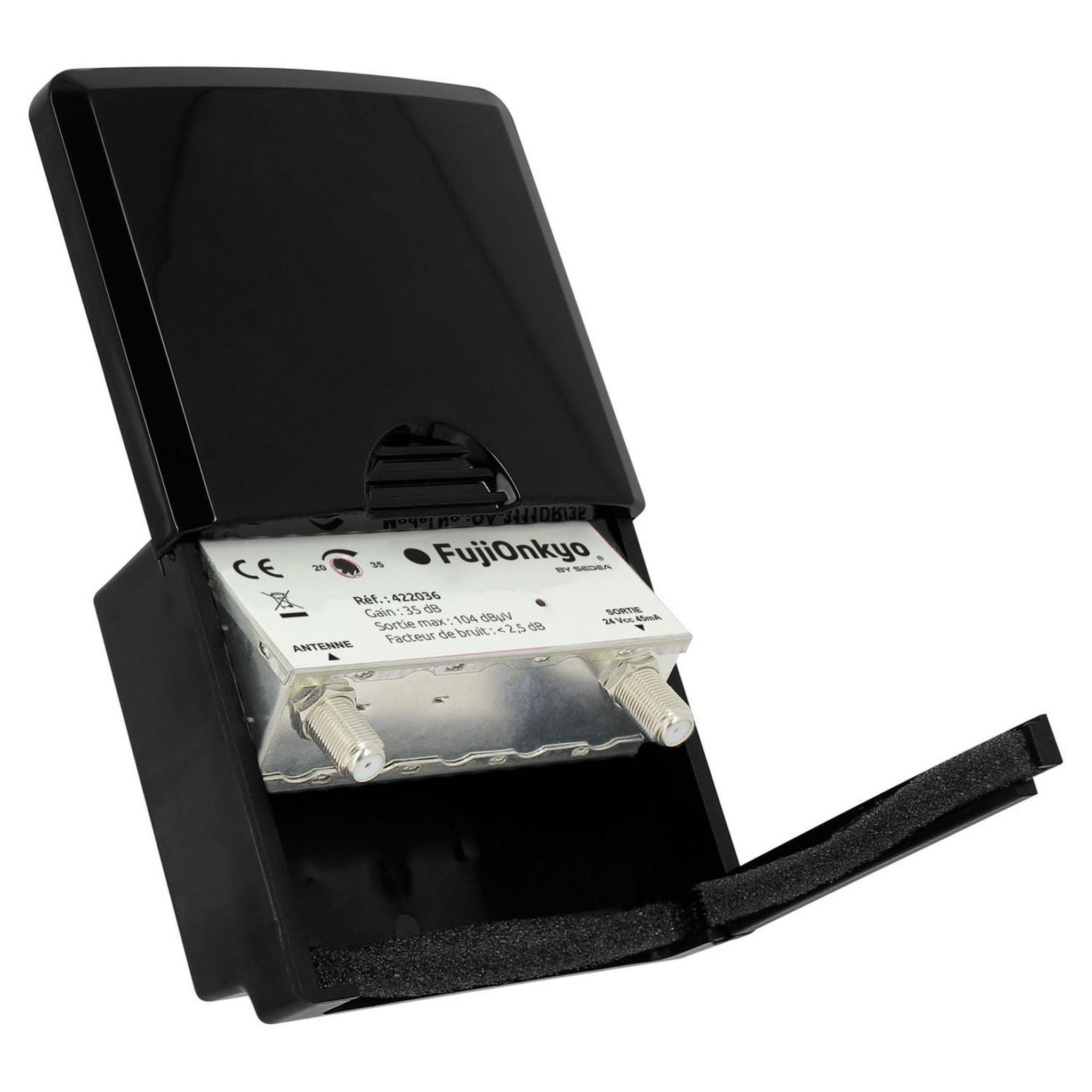 Voir la diapositive 7 : FUJIONKYO Kit amplificateur 35 dB + alimentation 24 Volts 2 sorties