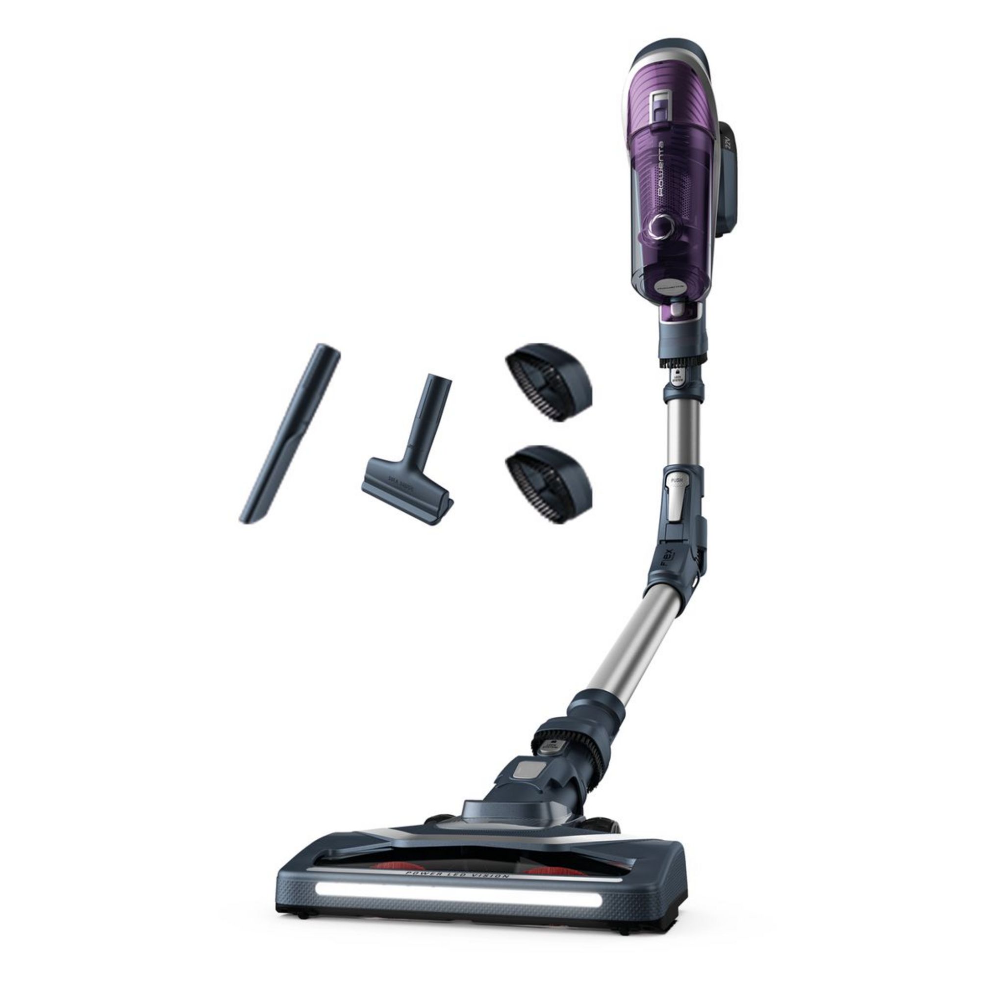 Voir la diapositive 2 : ROWENTA Aspirateur balai RH9637 - Gris et violet