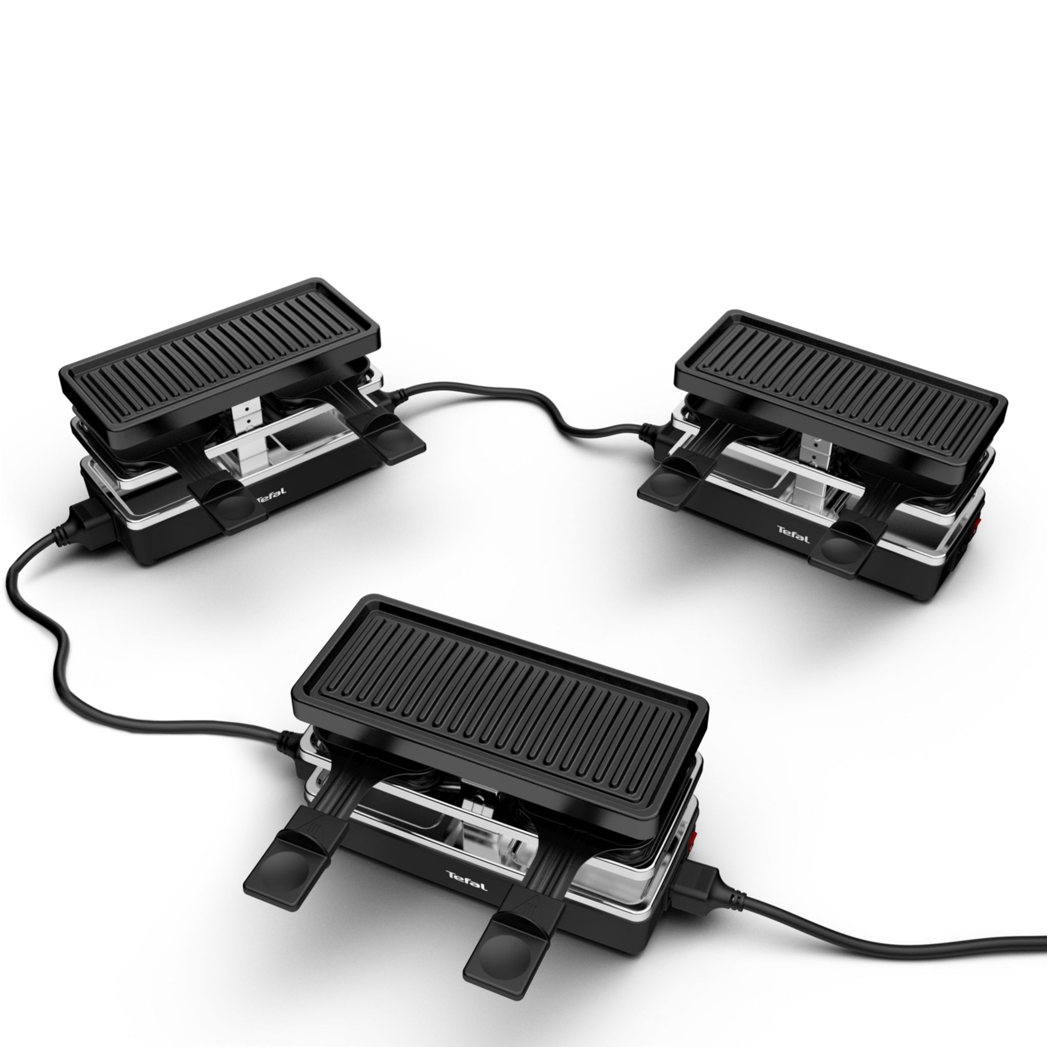 Voir la diapositive 4 : TEFAL Appareil à raclette Plug & Share RE230812 - Noir