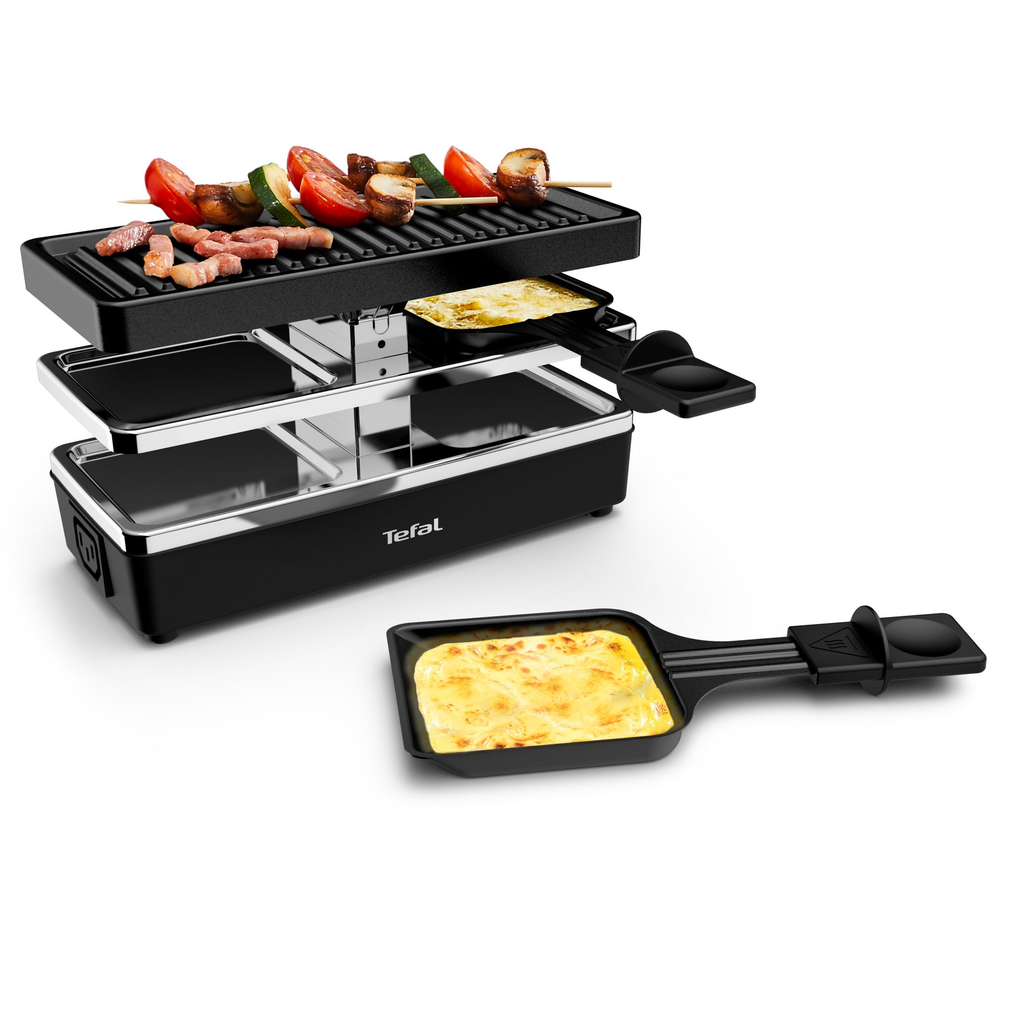 Voir la diapositive 6 : TEFAL Appareil à raclette Plug & Share RE230812 - Noir