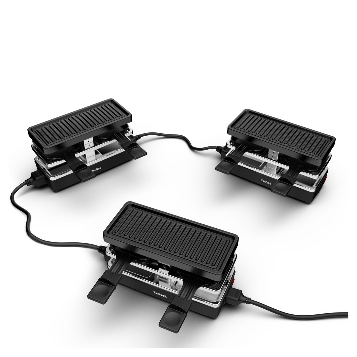 Voir la diapositive 8 : TEFAL Appareil à raclette Plug & Share RE230812 - Noir