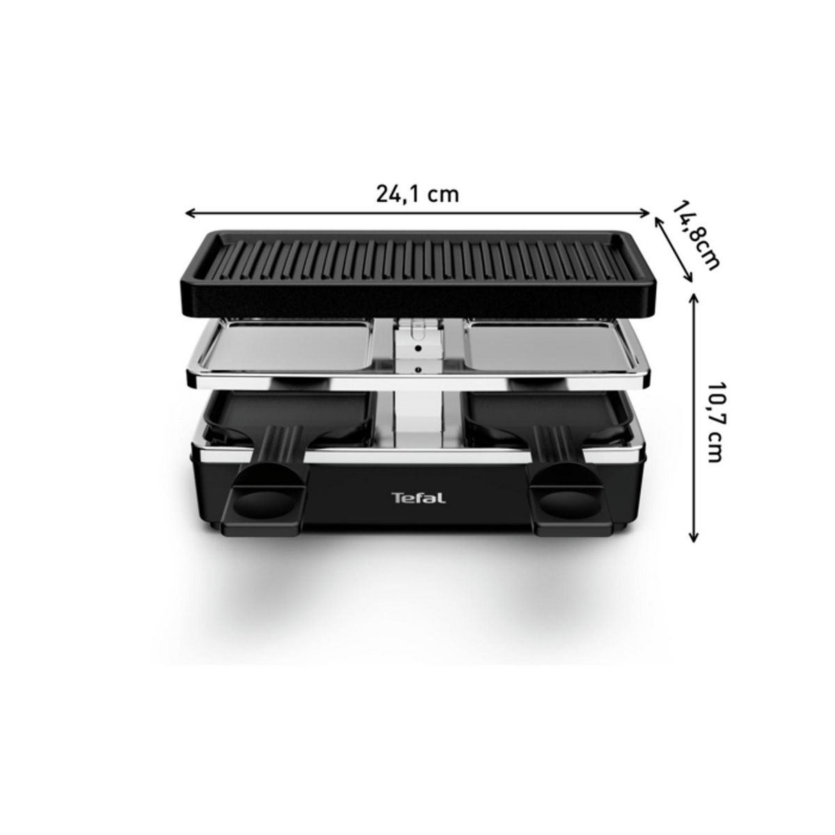 TEFAL Appareil à raclette Plug & Share RE230812 - Noir