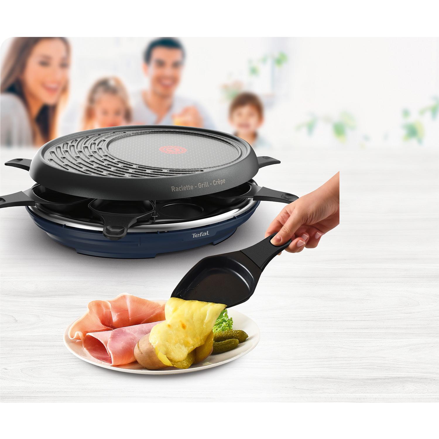 Voir la diapositive 2 : TEFAL Appareil à raclette Colormania 8 personnes RE310412 - Bleu