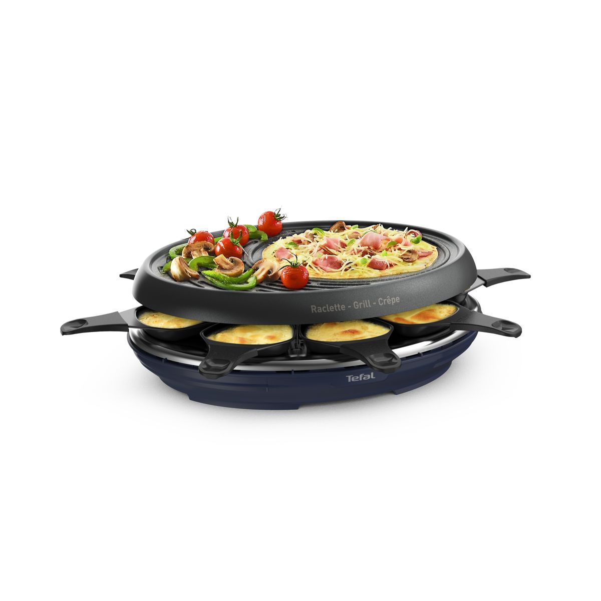 TEFAL Appareil à raclette Colormania 8 personnes RE310412 - Bleu