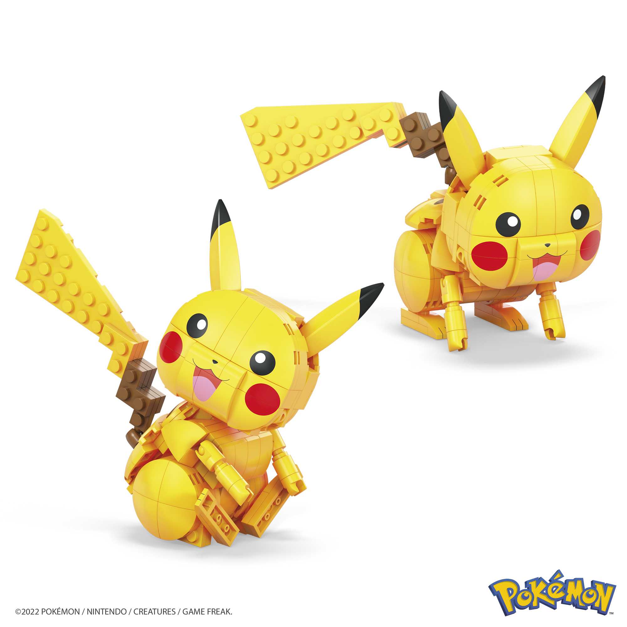 Voir la diapositive 2 : MATTEL Figurine Pokemon Pikachu medium à construire Mega Construx