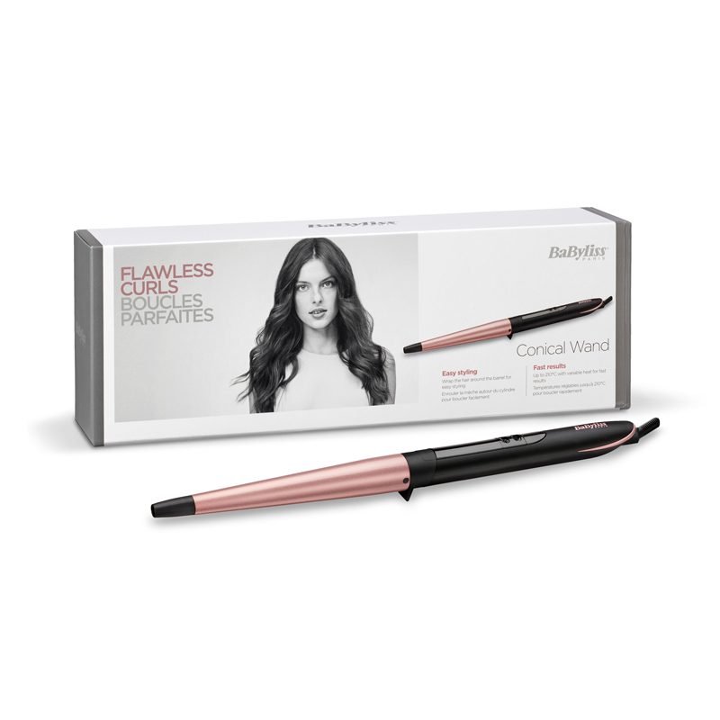 Voir la diapositive 5 : BABYLISS Boucleur conique C454E - Noir