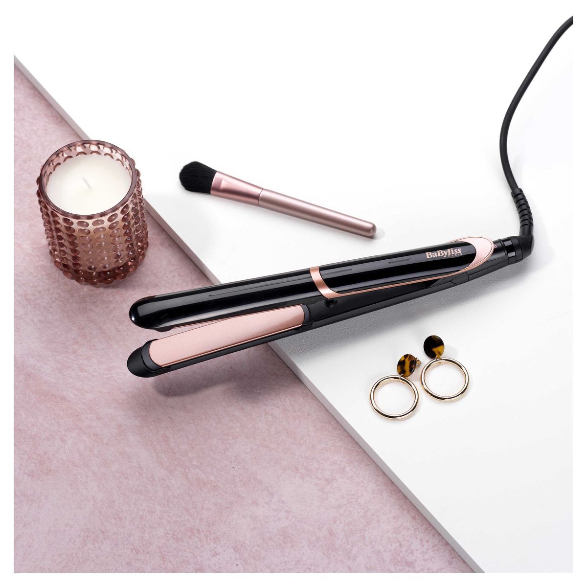 BABYLISS Lisseur céramique et tourmaline ST391E - Noir