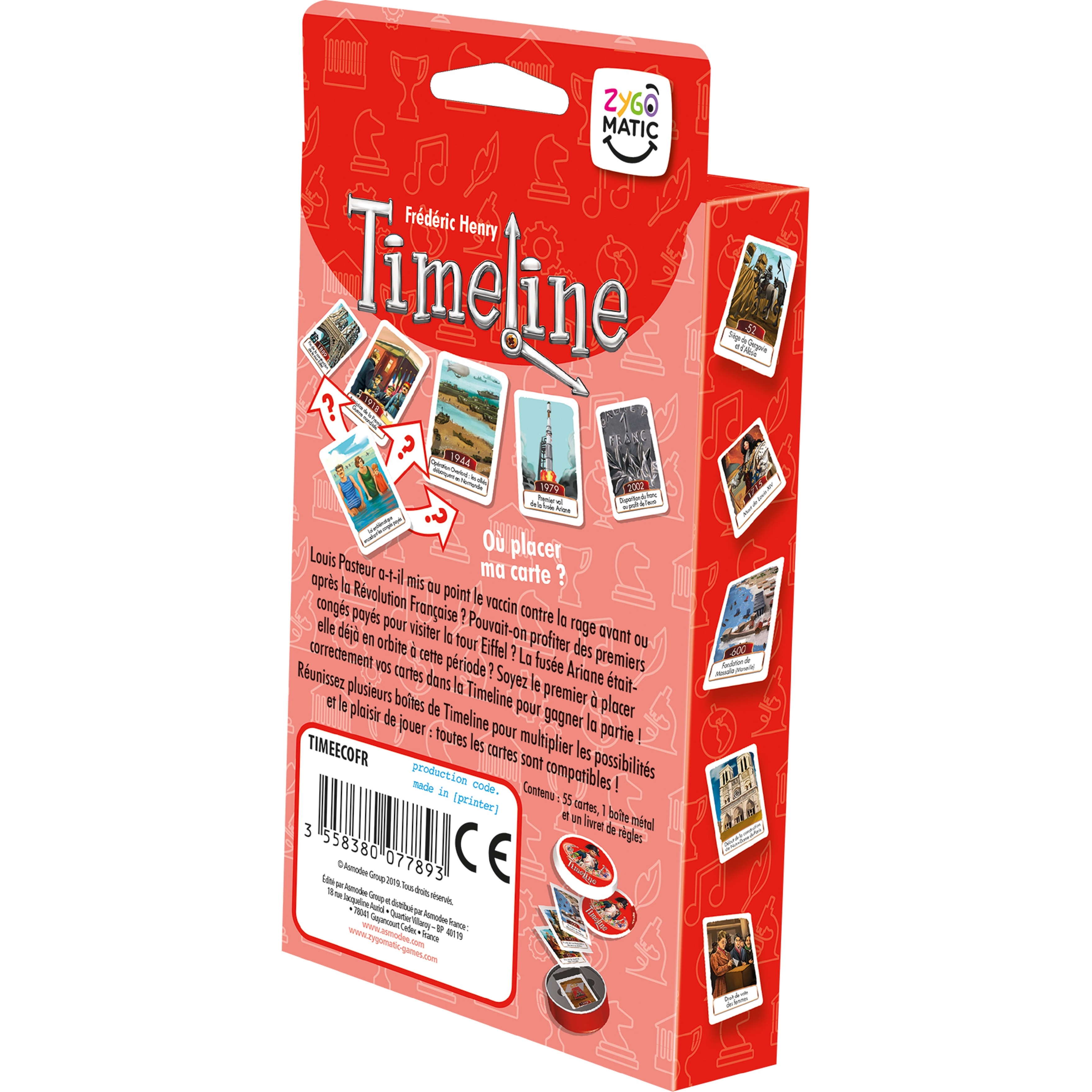 Voir la diapositive 4 : ASMODEE Jeu Timeline Histoire de France Blister Eco