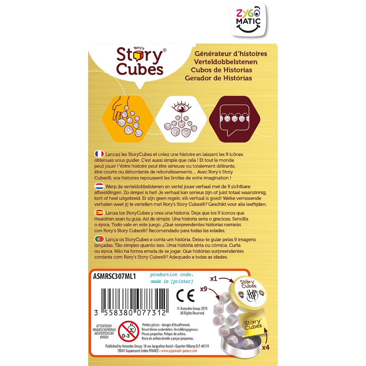 ASMODEE Jeu Rory's Story Cubes Harry Potter Blister Eco