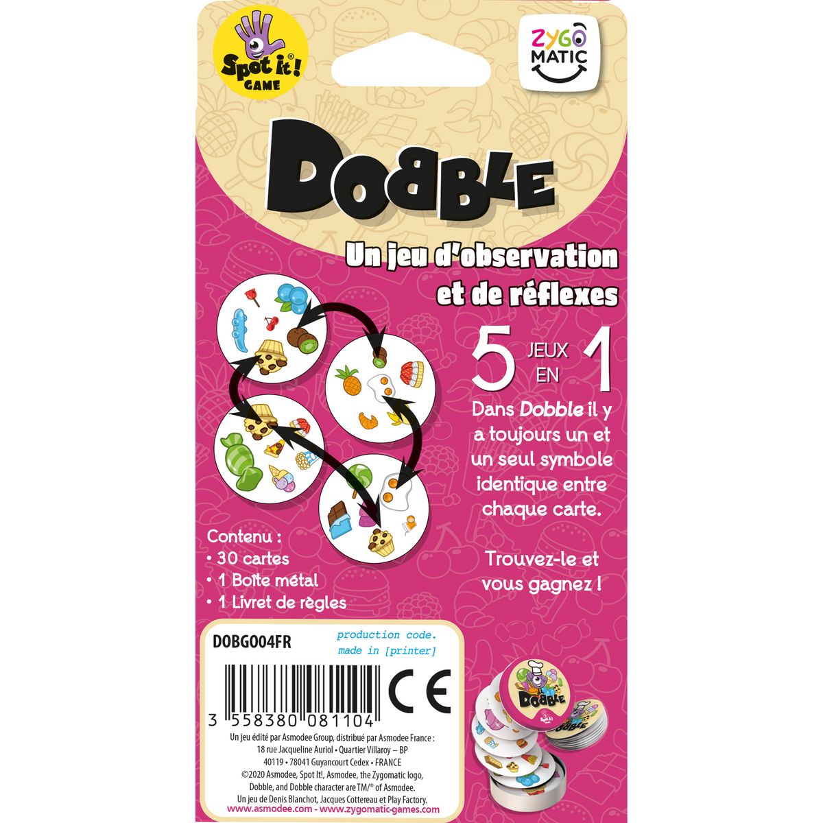 ASMODEE Jeu Dobble Gourmandise