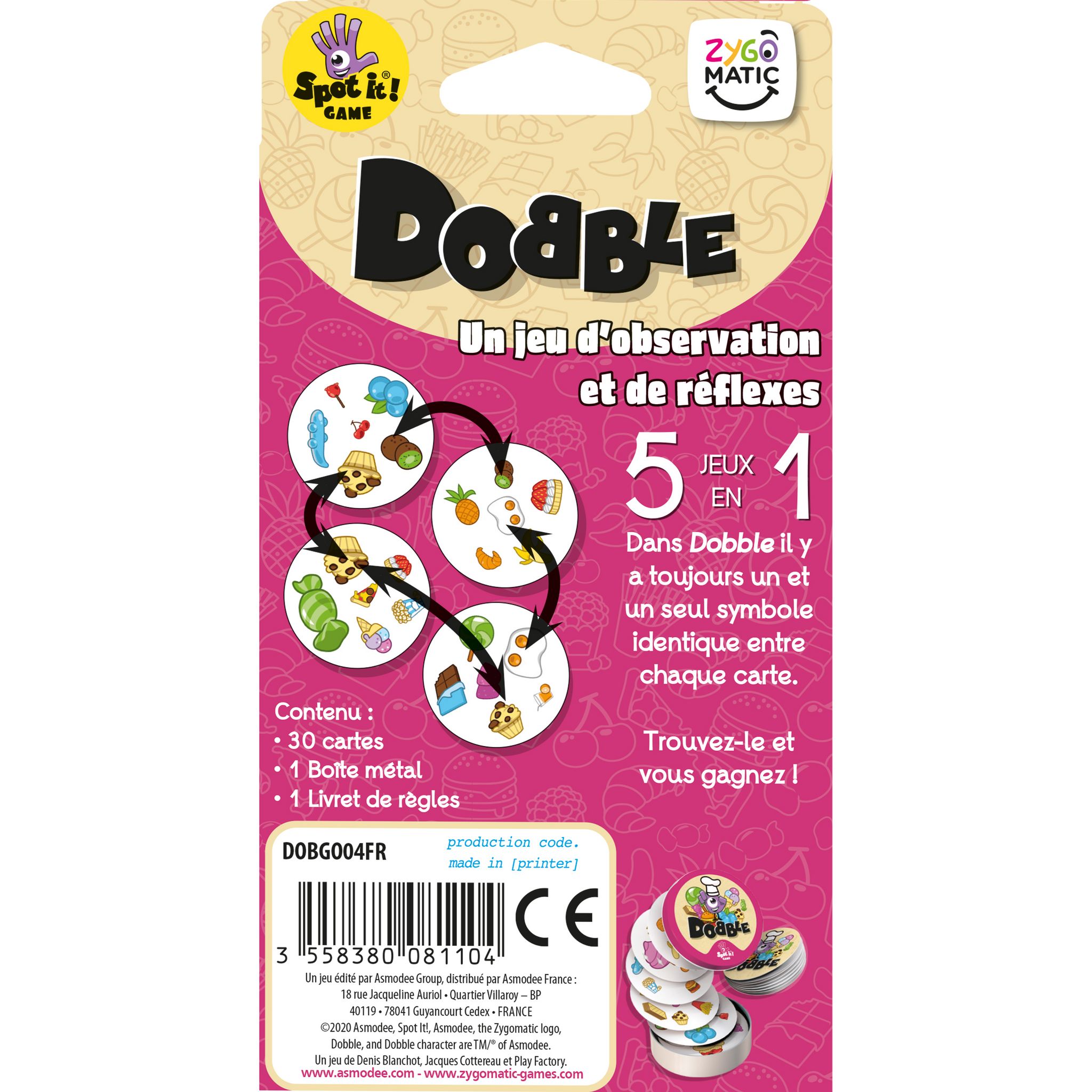 Voir la diapositive 4 : ASMODEE Jeu Dobble Gourmandise