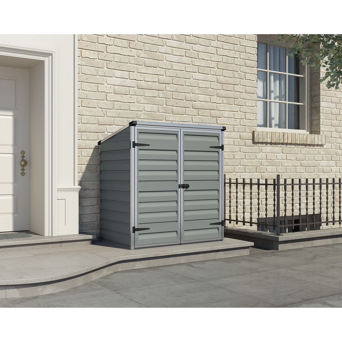 Abri de jardin en polycarbonate gris 1,25m² - VOYAGER