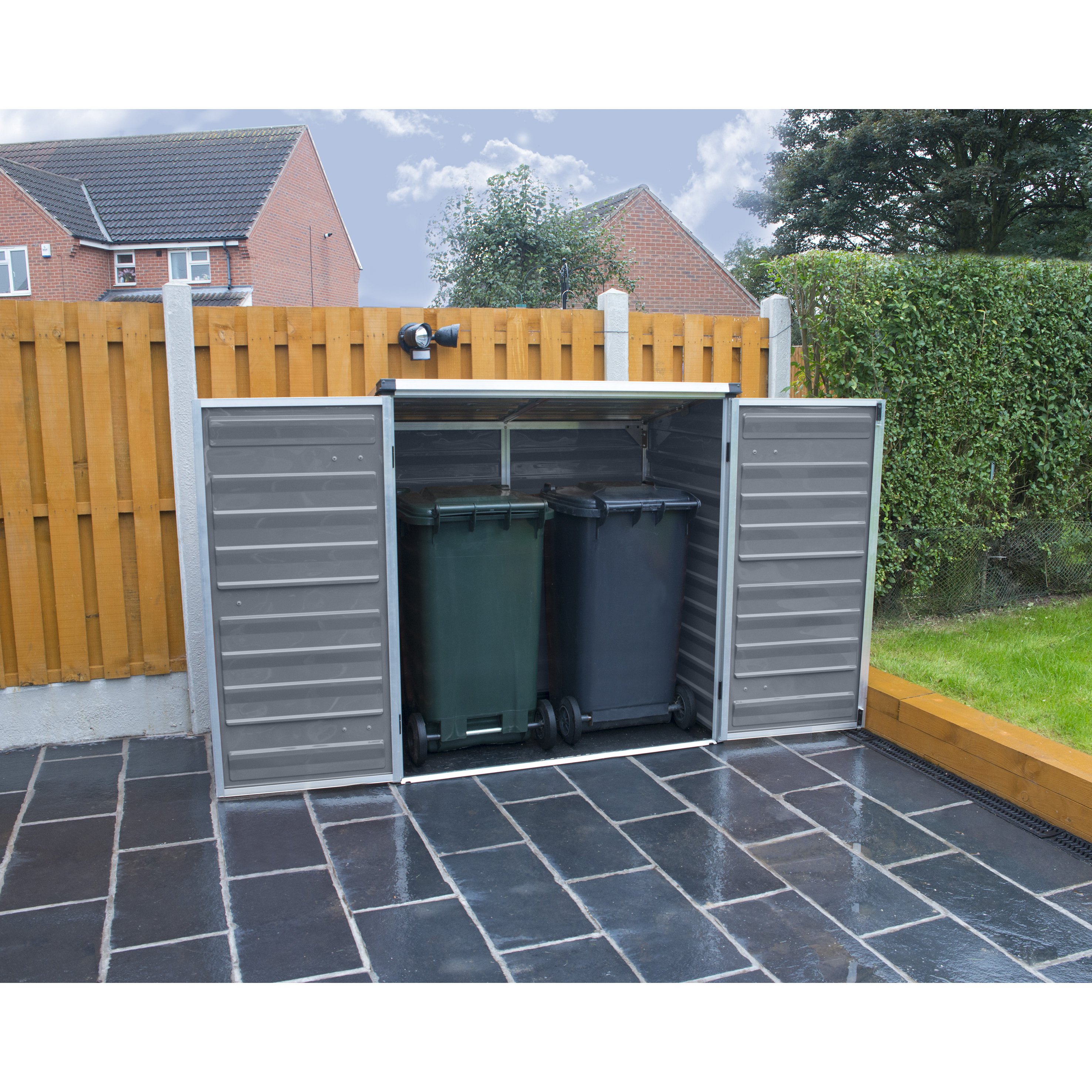 Voir la diapositive 3 : Abri de jardin en polycarbonate gris 1,25m² - VOYAGER