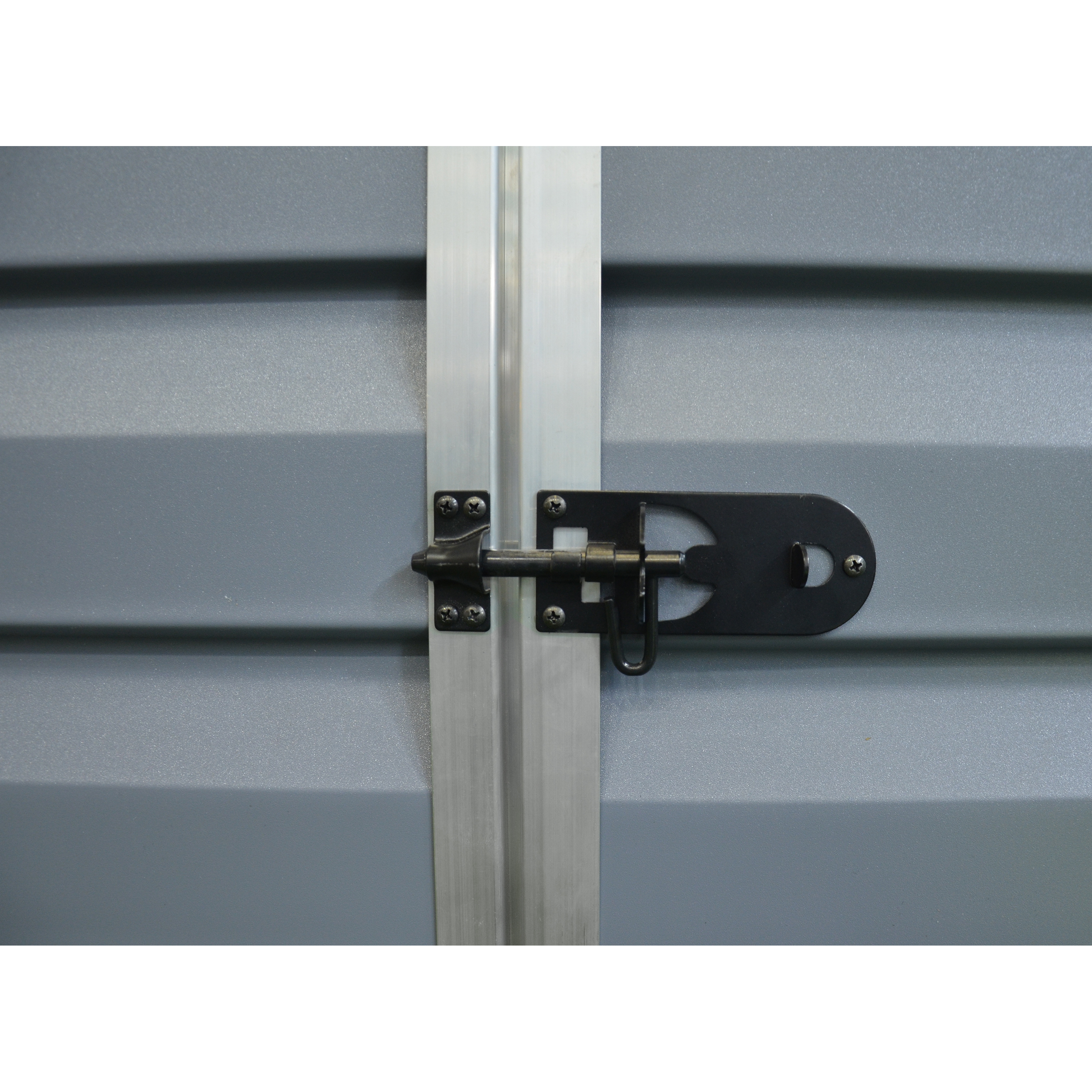 Voir la diapositive 5 : Abri de jardin en polycarbonate gris 1,25m² - VOYAGER