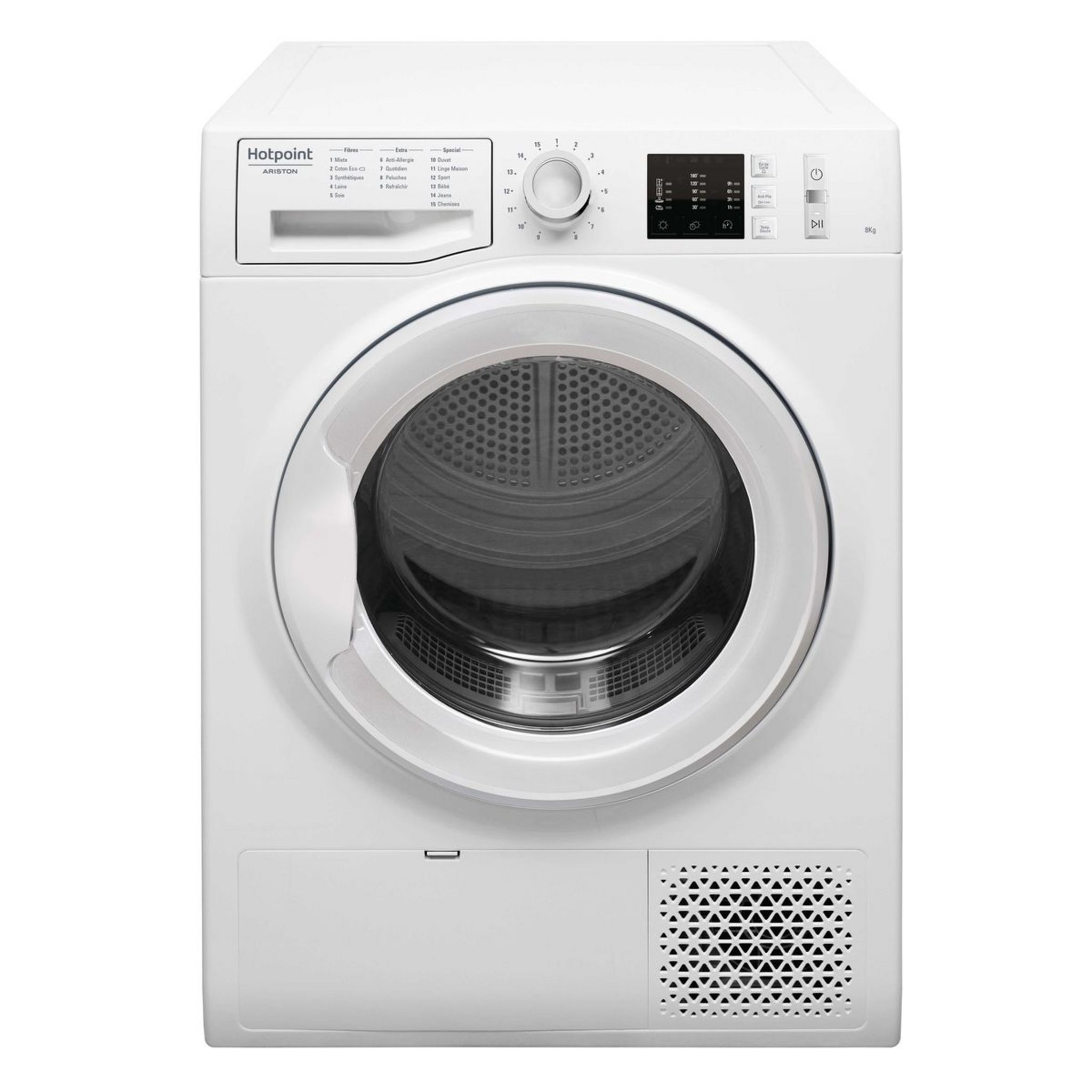 Voir la diapositive 1 : HOTPOINT Sèche linge hublot NTCM108BFR, 8 kg, Condensation, B