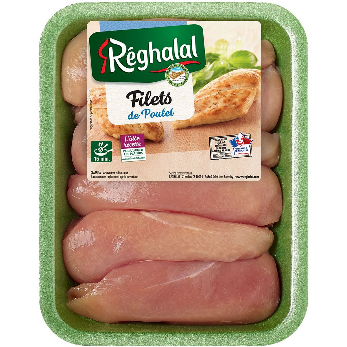 REGHALAL Filets de poulet jaune halal 720g