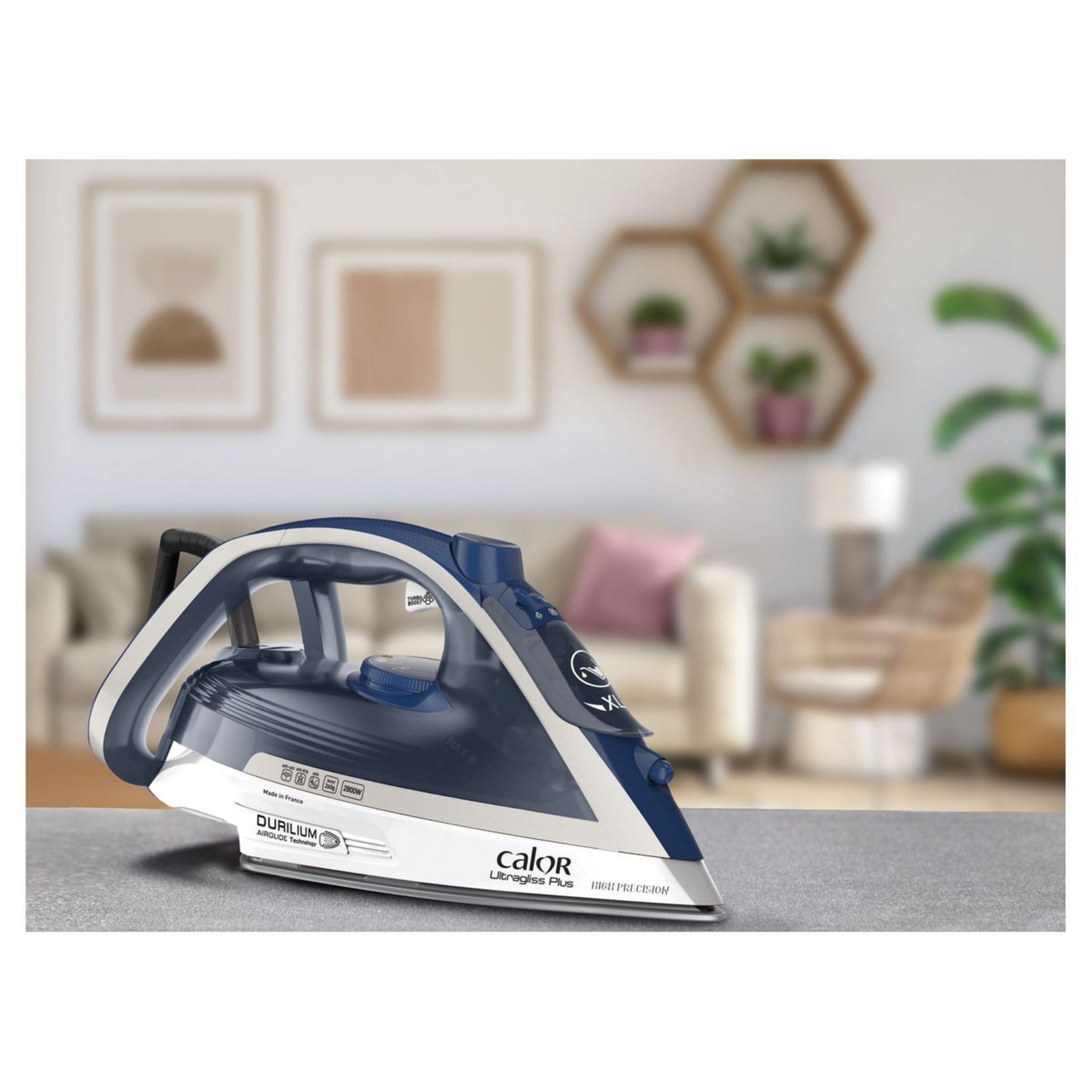 Voir la diapositive 3 : CALOR Fer à repasser FV6812C0 - Bleu et argent