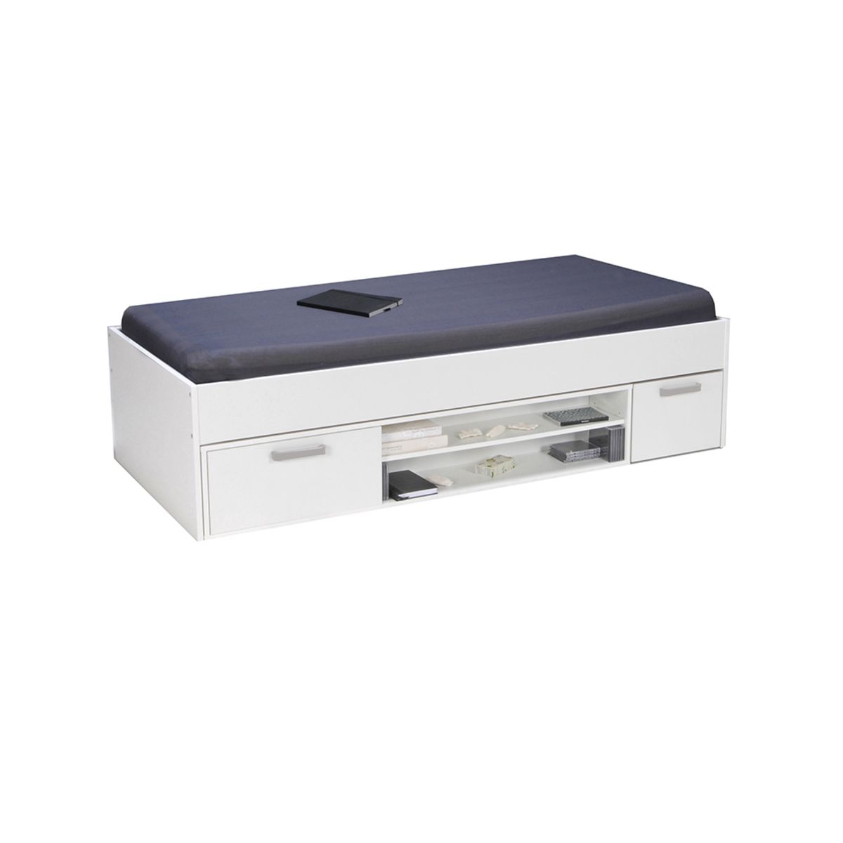 Lit enfant TEDY pour couchage 90x190cm avec chevet et rangements