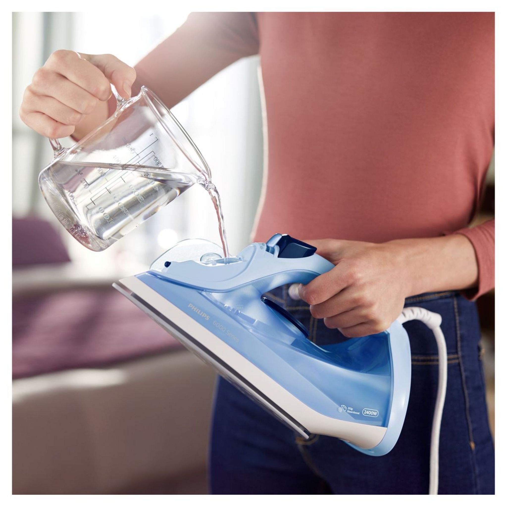 Voir la diapositive 2 : PHILIPS Fer à repasser DST6001/20 - Bleu