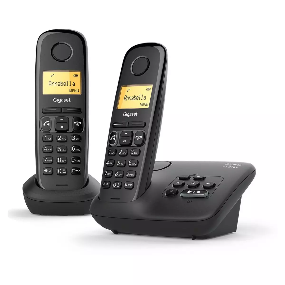 GIGASET Téléphone sans fil - AL370A DUO - Répondeur - Noir