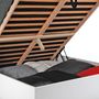 Voir la diapositive 6 : Lit coffre avec sommier relevable et tête de lit 140x190 cm MADRID
