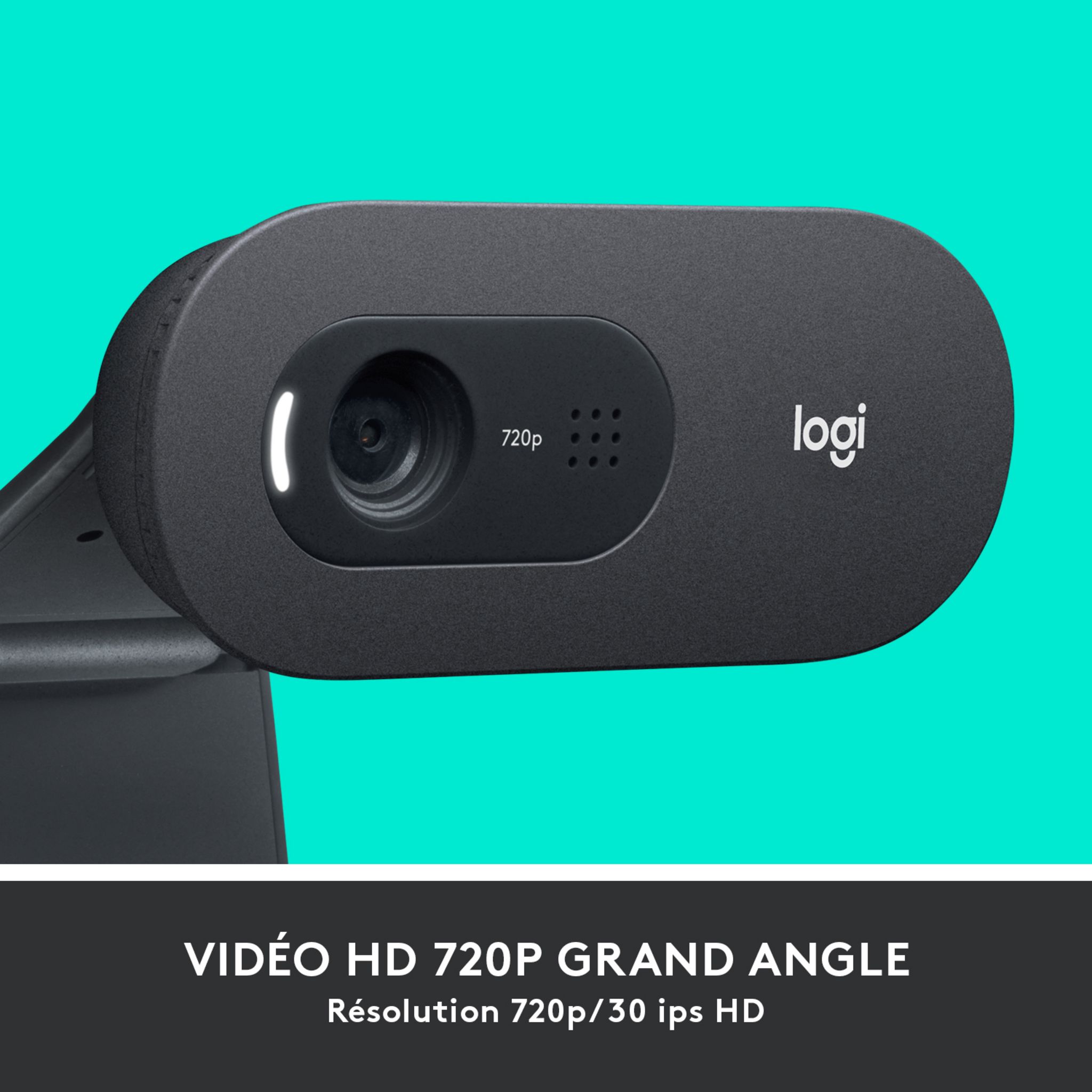 Voir la diapositive 2 : LOGITECH Webcam HD C505 - Noir