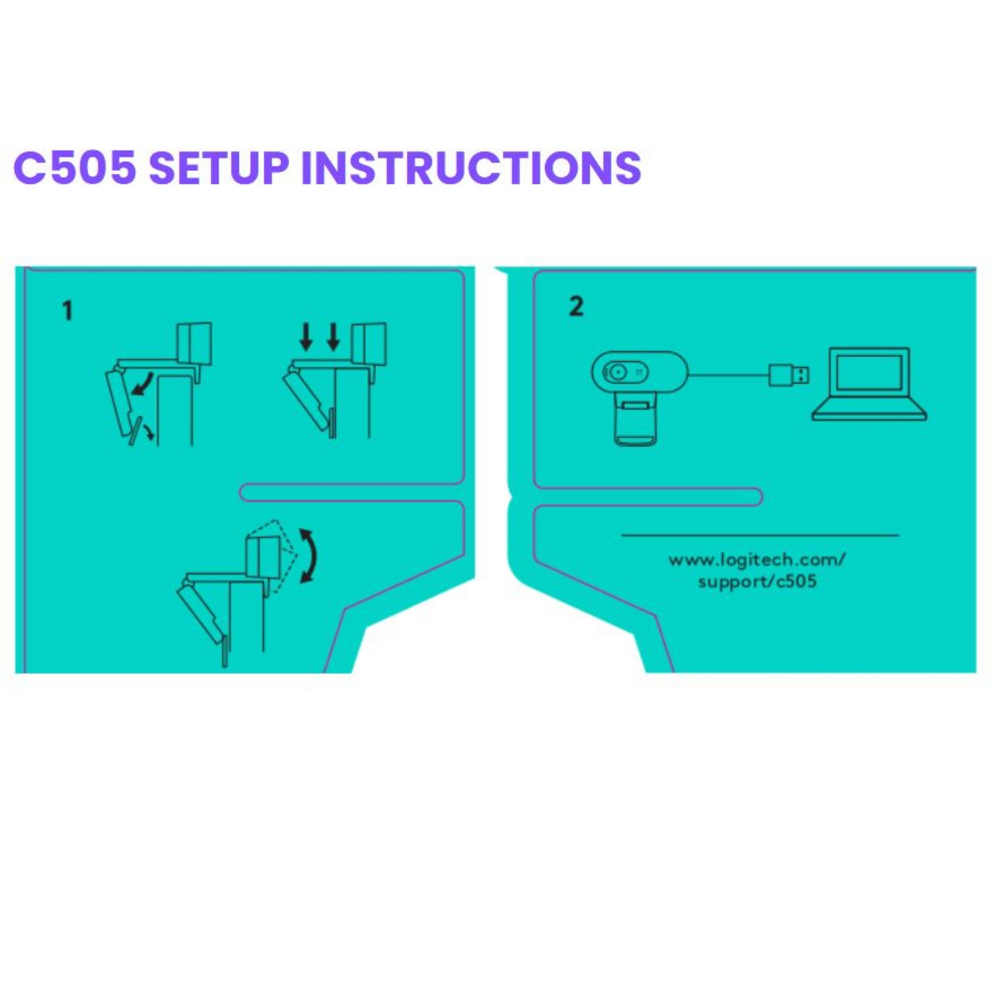 Voir la diapositive 9 : LOGITECH Webcam HD C505 - Noir