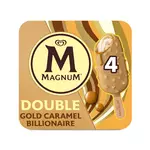 MAGNUM Bâtonnets glacé double caramel Billionaire 4 pièces  284g
