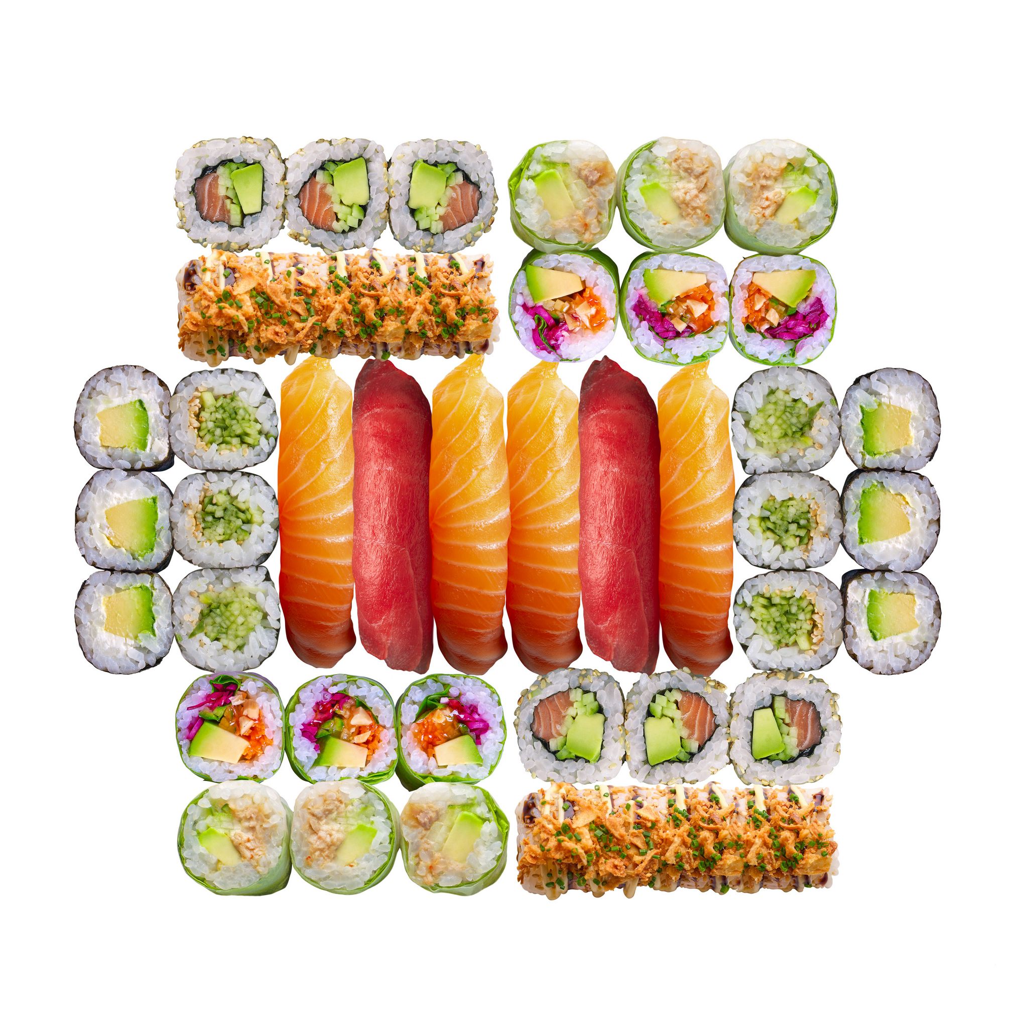 Voir la diapositive 2 : SUSHI SHOP Box de sushi kenko 44 pièces 983g