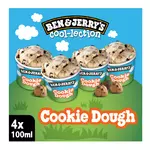 BEN & JERRY'S The Cookie Dough Cool-lection - 4 mini pots crèmes glacées 4 pièces 288g