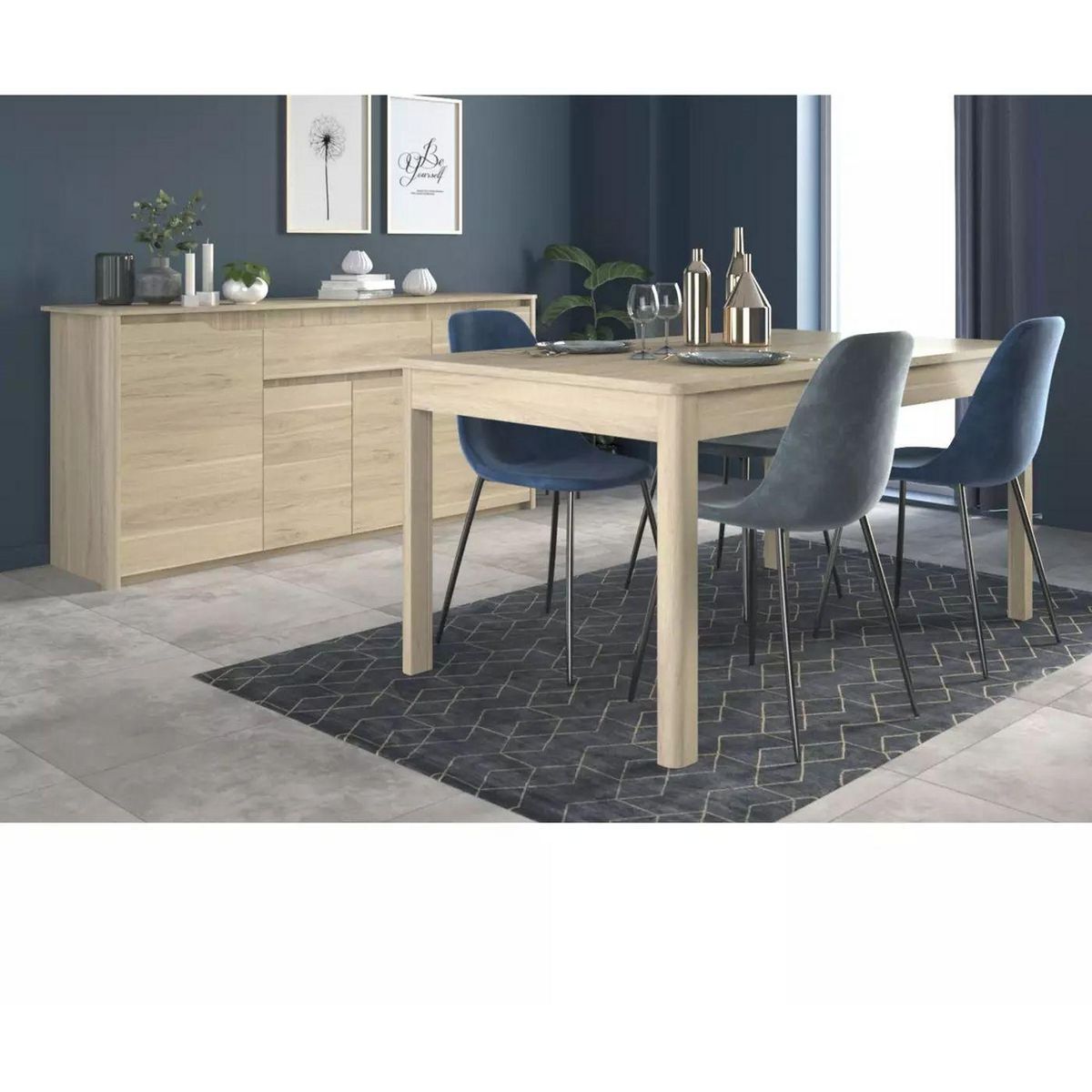 Enfilade 4 portes 1 tiroir L185cm MARGOT