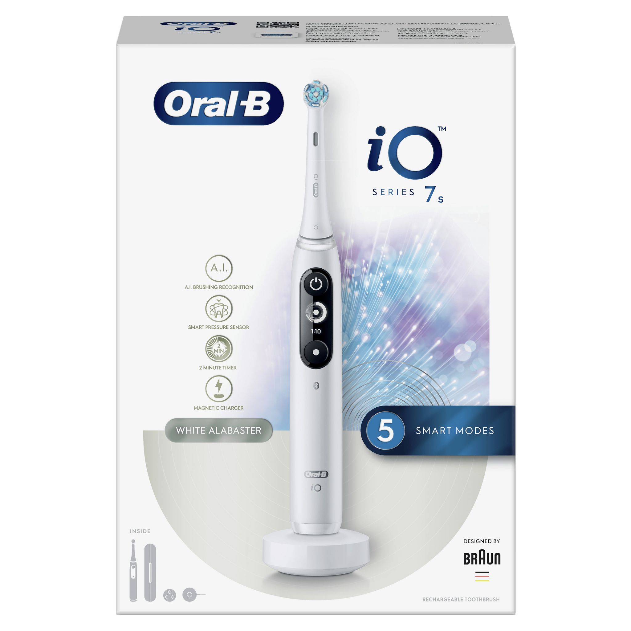 Voir la diapositive 8 : ORAL-B Brosse à dents électrique iO Serie 7s - Blanc