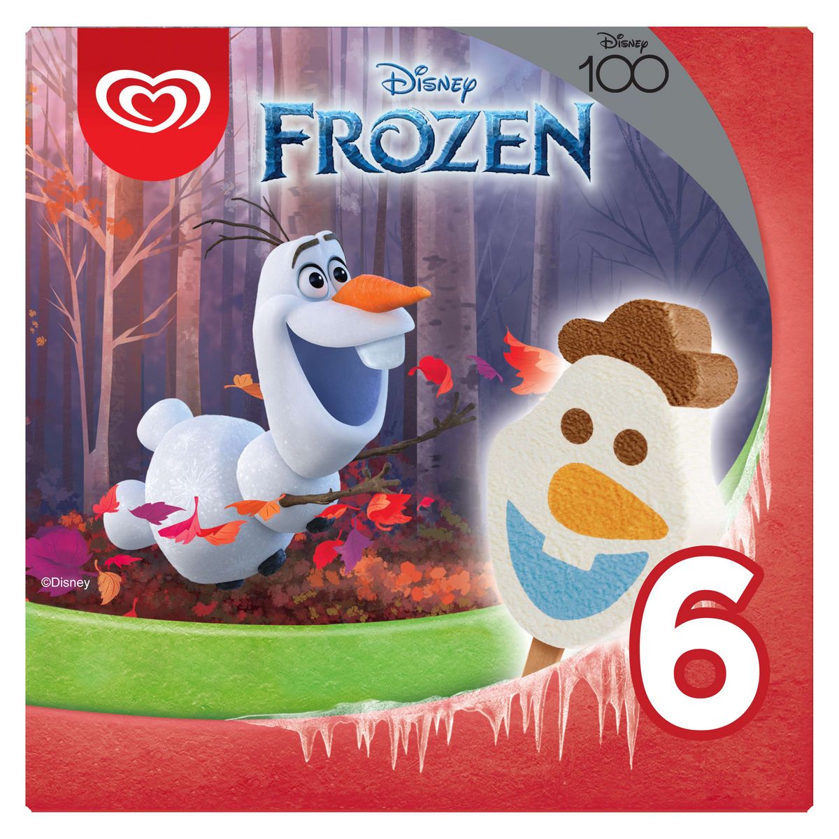 MIKO Bâtonnet glacé vanille chocolat caramel Reine des Neiges 6 pièces 210g